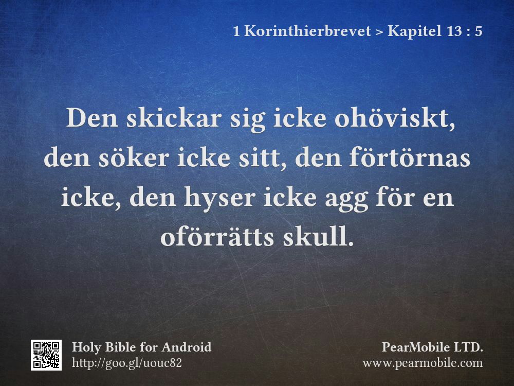 1 Korinthierbrevet, Kapitel 13:5
